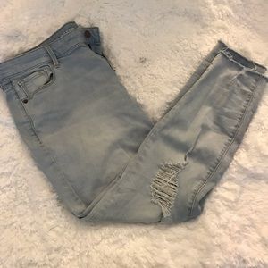Old navy mid rise distressed jeans